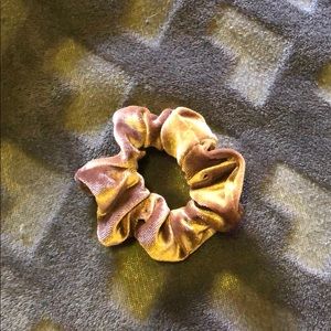 Cute rose gold scrunchie with nice fabric